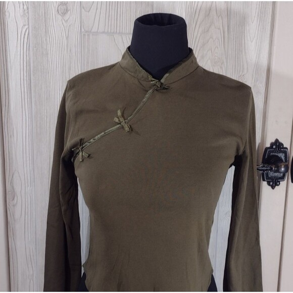 Vintage Reference Point Top Chinese Style Sexy Y2K Large Green Free Shipping! - Picture 2 of 10